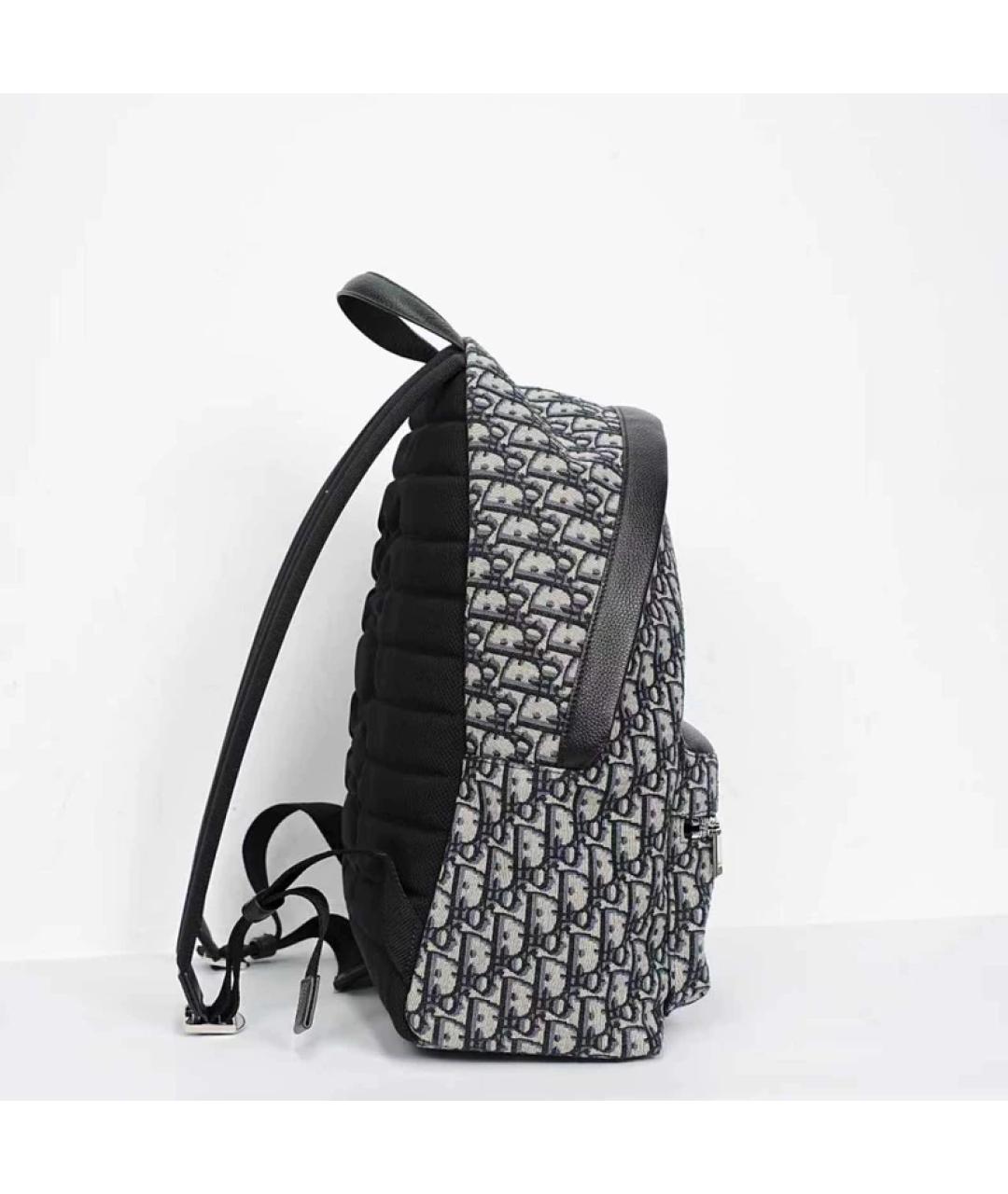 CHRISTIAN DIOR Синяя тканевая сумка с короткими ручками, фото 4