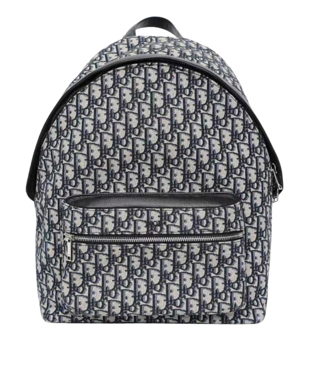 CHRISTIAN DIOR Синяя тканевая сумка с короткими ручками, фото 1