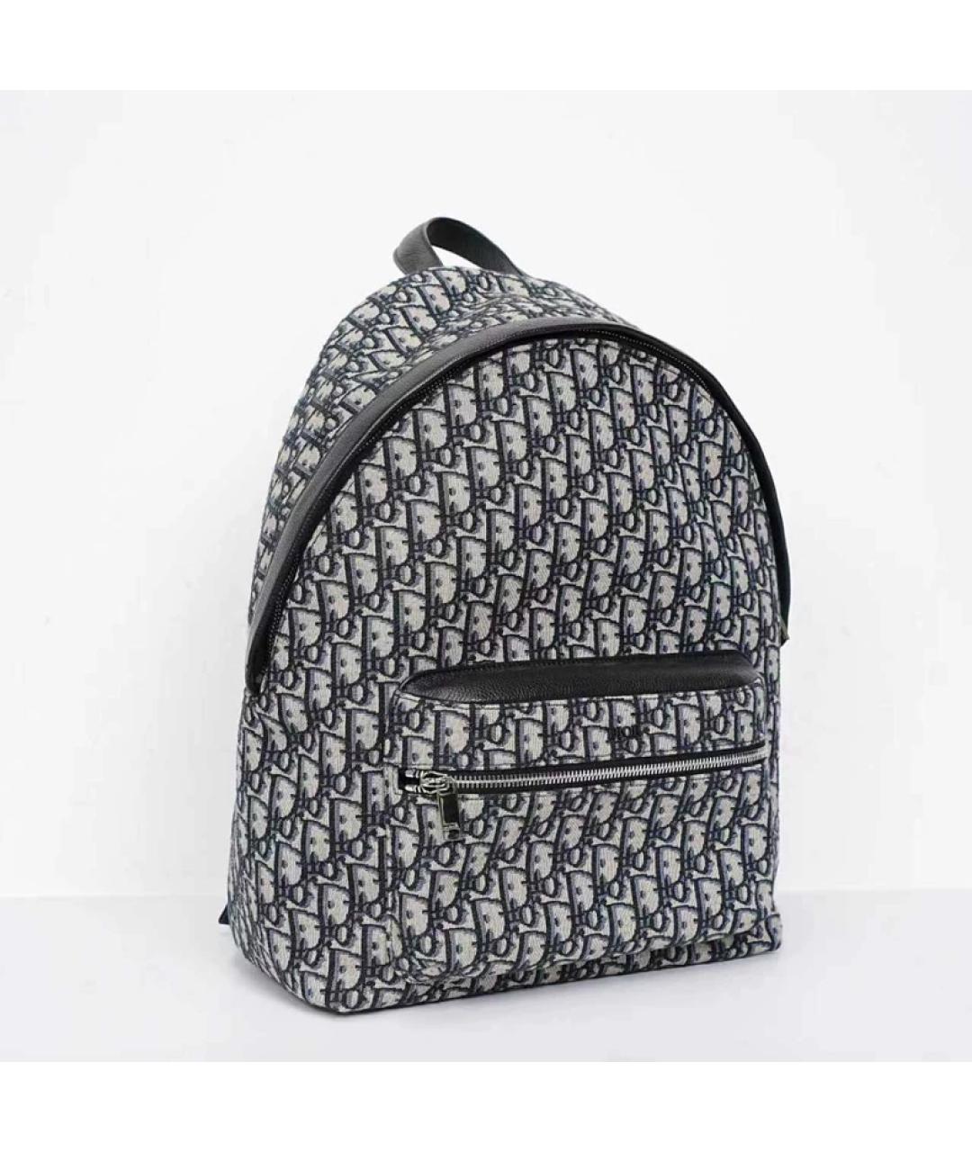 CHRISTIAN DIOR Синяя тканевая сумка с короткими ручками, фото 3