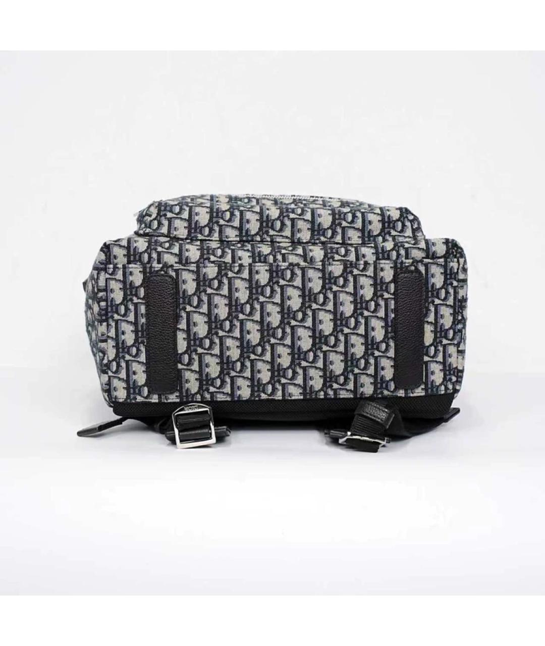 CHRISTIAN DIOR Синяя тканевая сумка с короткими ручками, фото 7