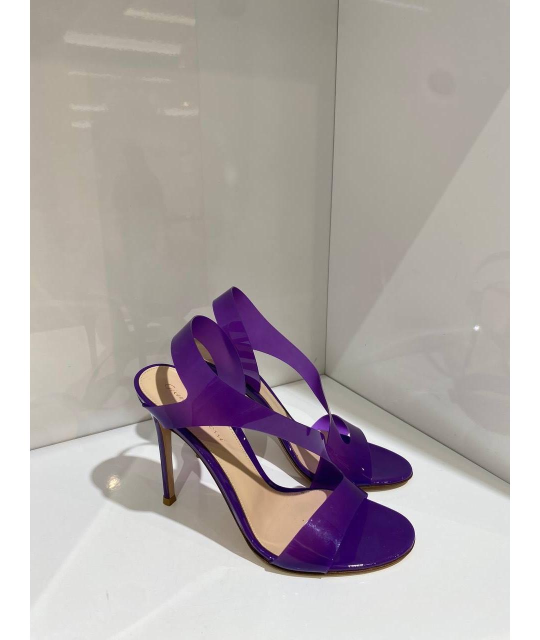 GIANVITO ROSSI Фиолетовые босоножки, фото 4