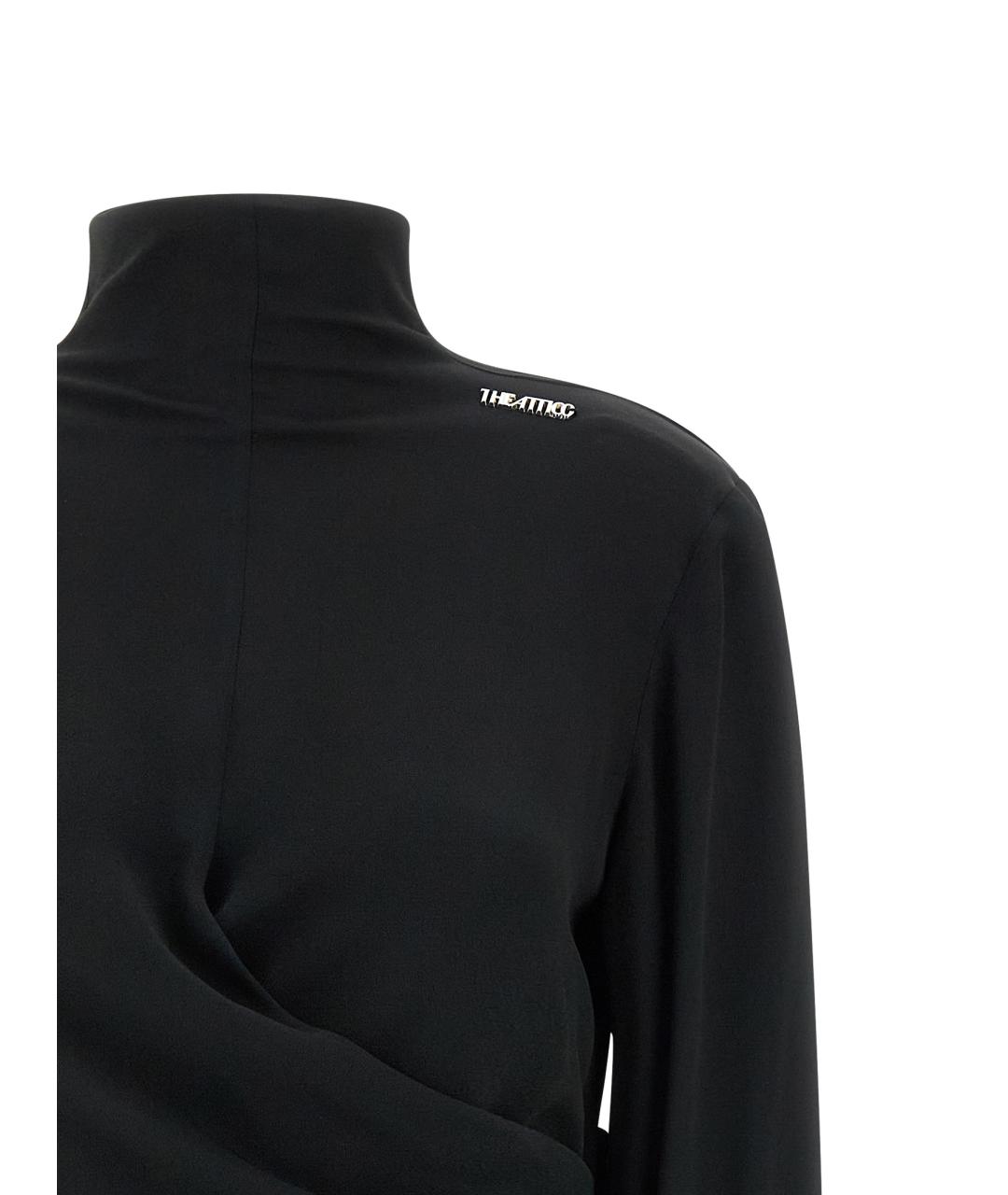 THE ATTICO Черная ацетатная блузы, фото 3