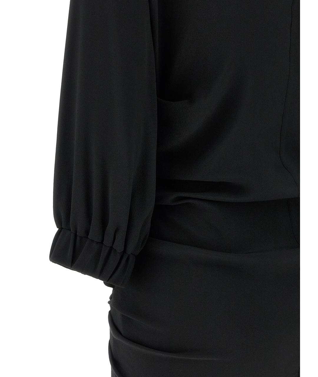 THE ATTICO Черная ацетатная блузы, фото 4