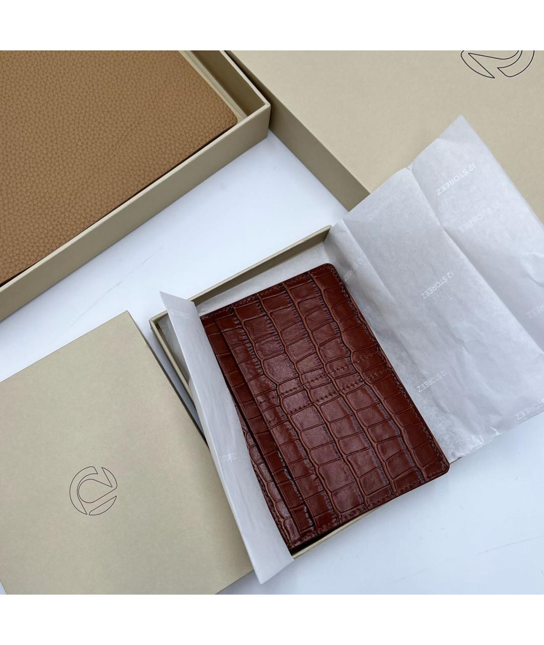 12 STOREEZ Бежевый кожаный кардхолдер, фото 7