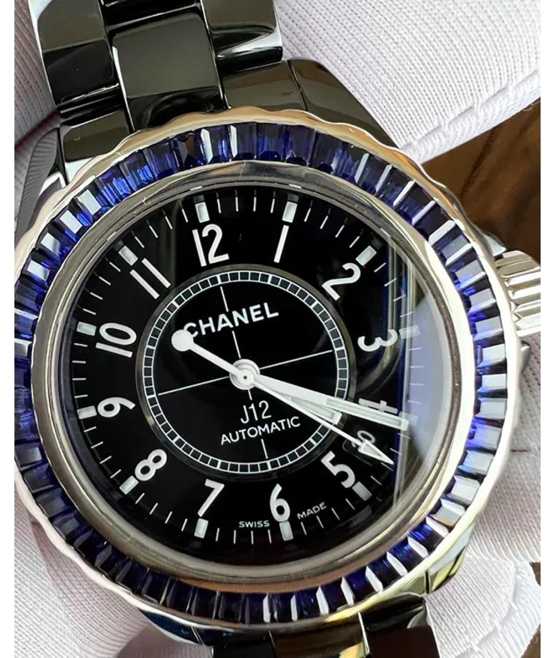 CHANEL Черные керамические часы, фото 2