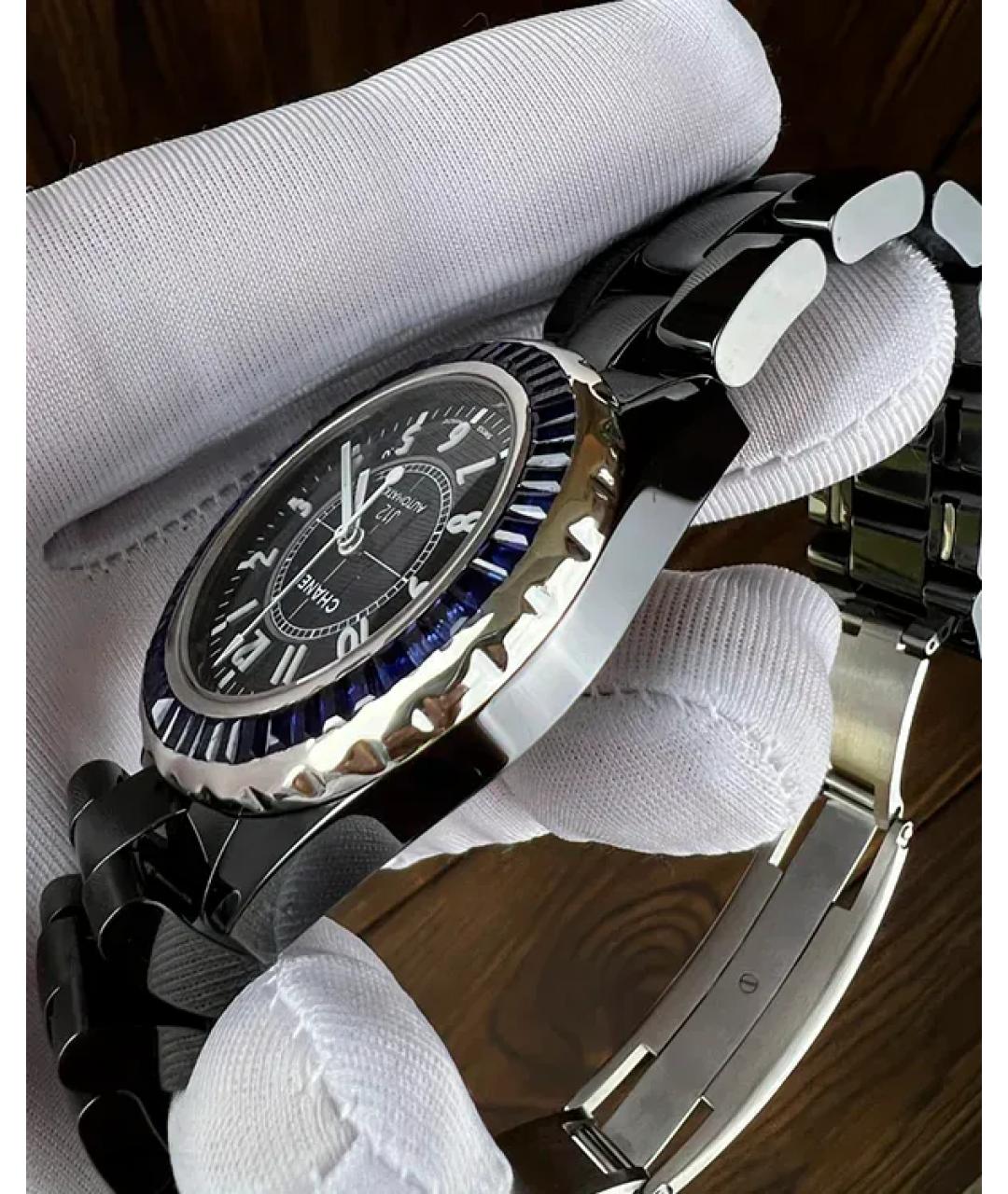 CHANEL Черные керамические часы, фото 3