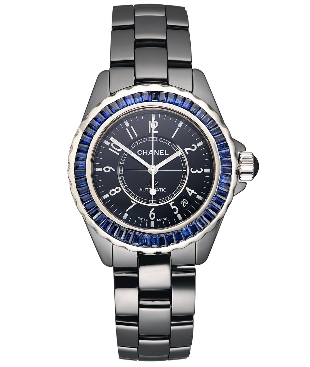 CHANEL Черные керамические часы, фото 6