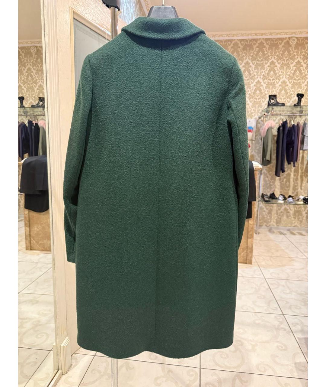 BLUGIRL Зеленые шерстяное пальто, фото 2