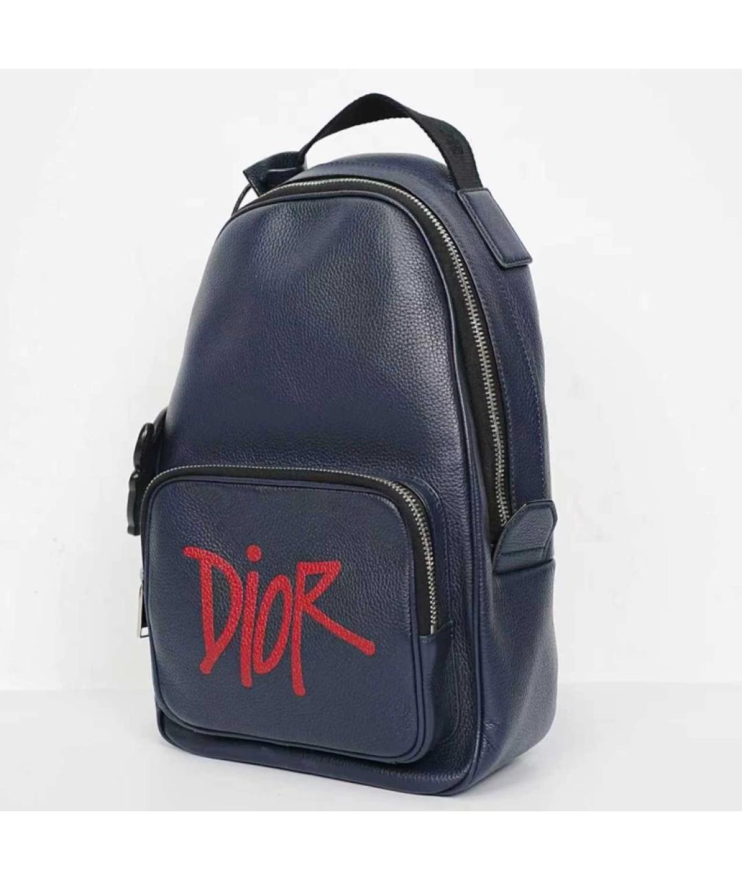 BABY DIOR Темно-синяя кожаная сумка на плечо, фото 2