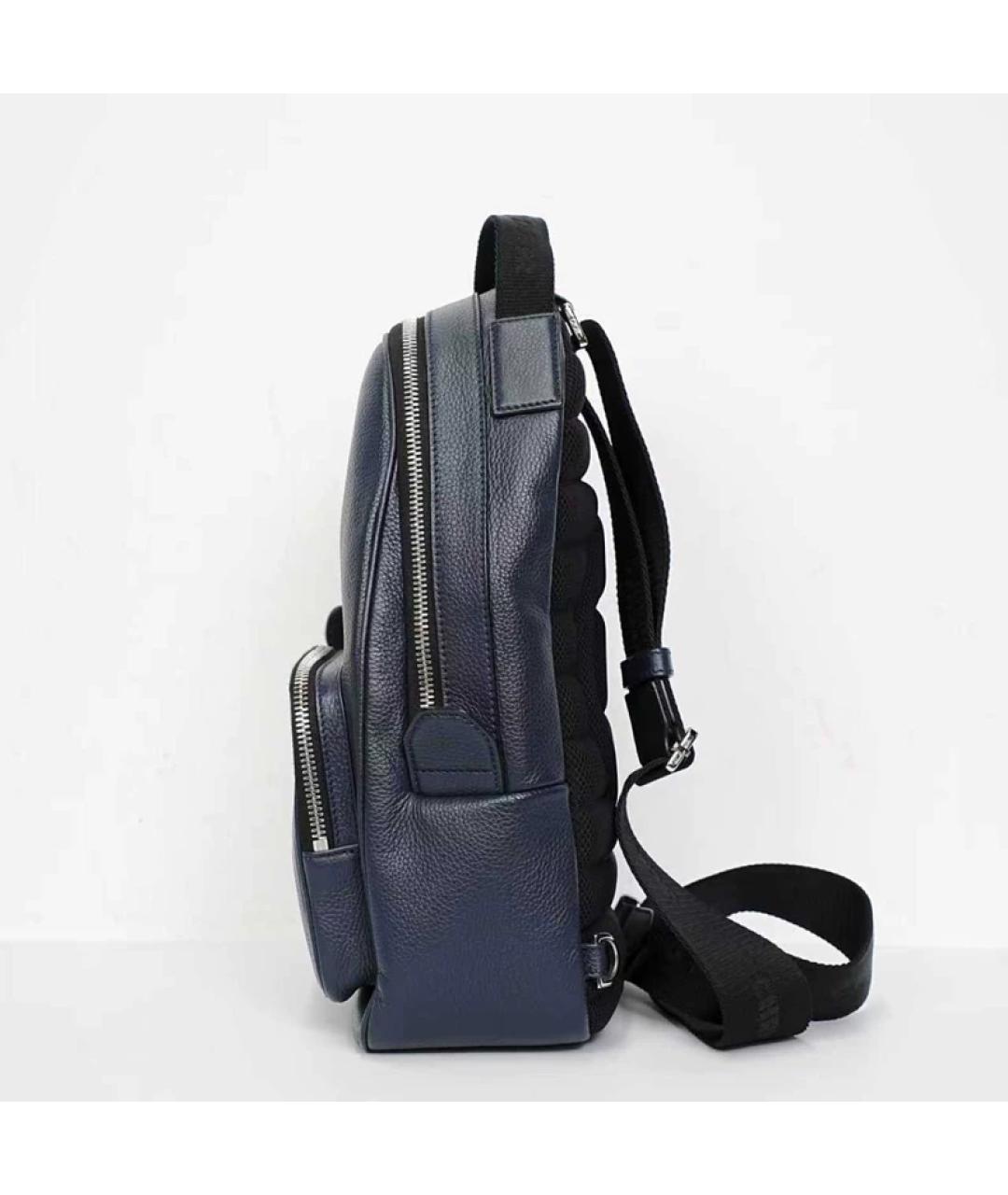 BABY DIOR Темно-синяя кожаная сумка на плечо, фото 7