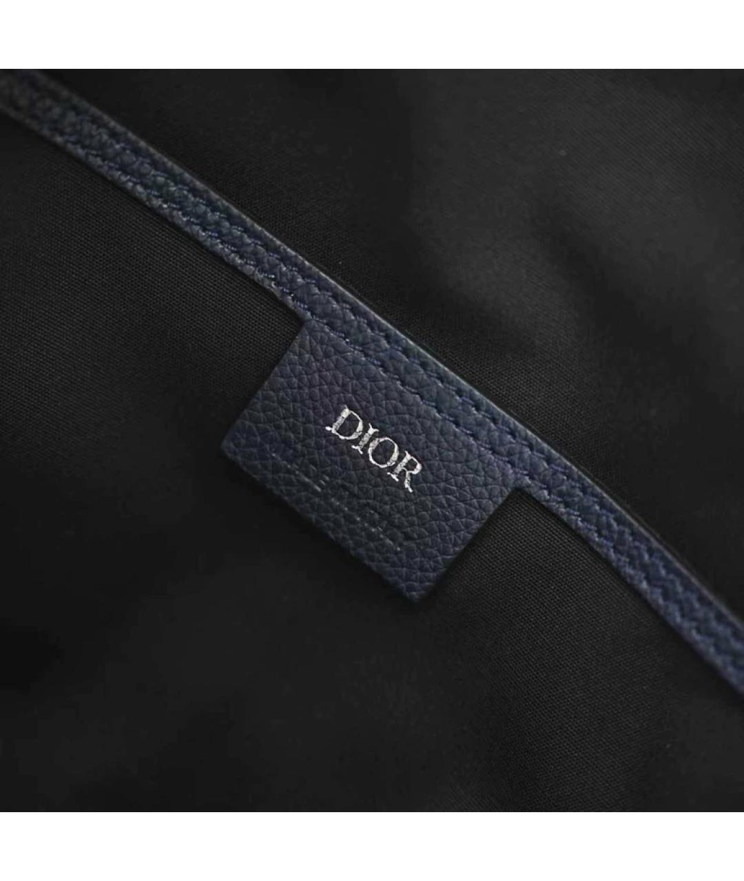 BABY DIOR Темно-синяя кожаная сумка на плечо, фото 8