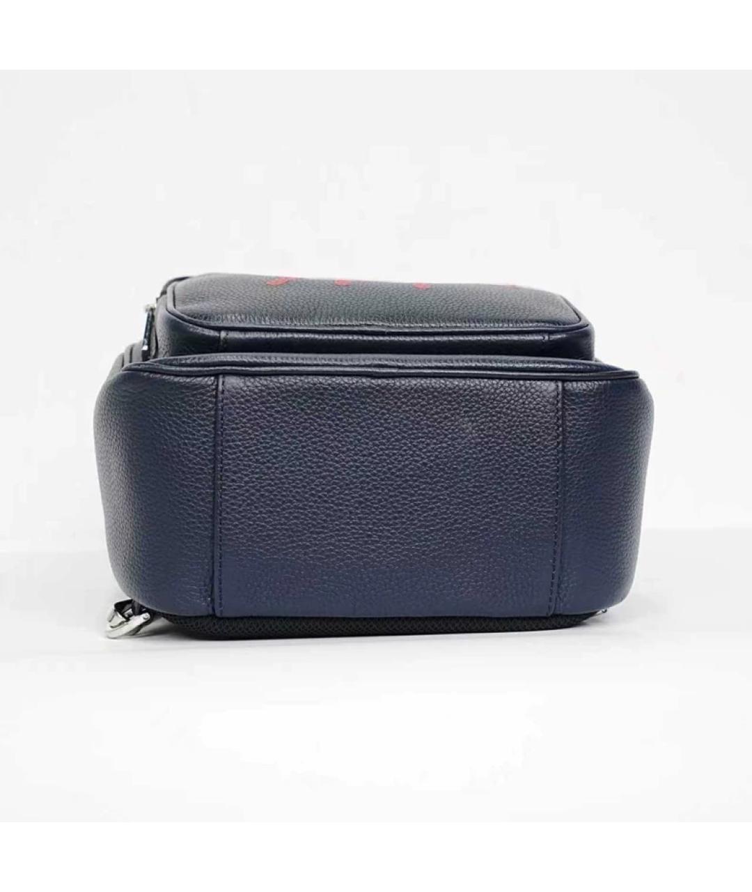 BABY DIOR Темно-синяя кожаная сумка на плечо, фото 5