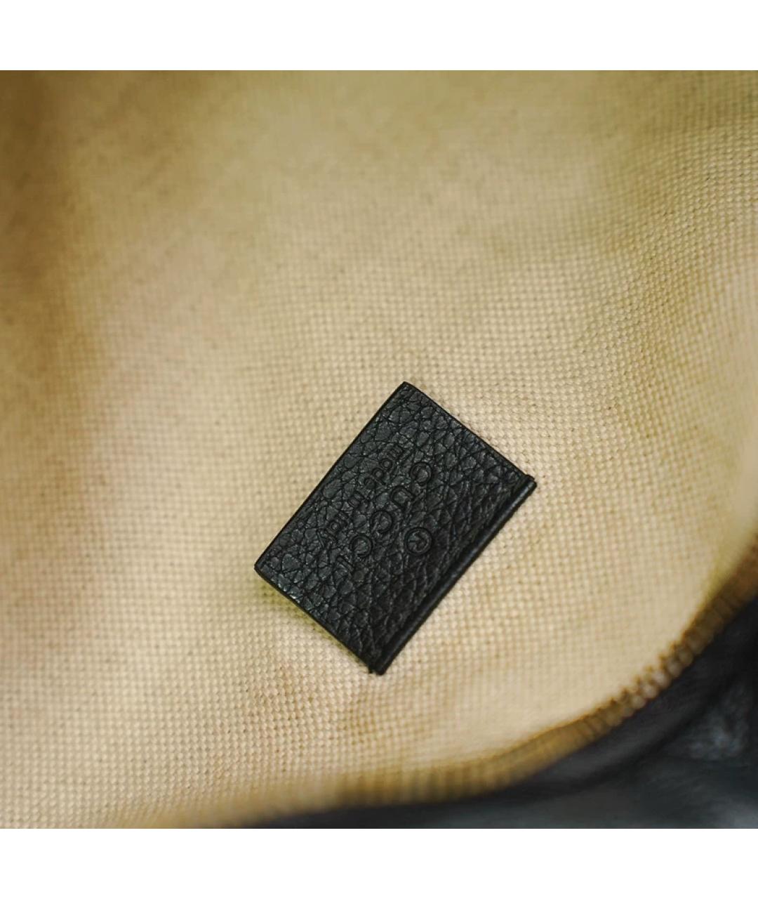 GUCCI Черная кожаная поясная сумка, фото 6