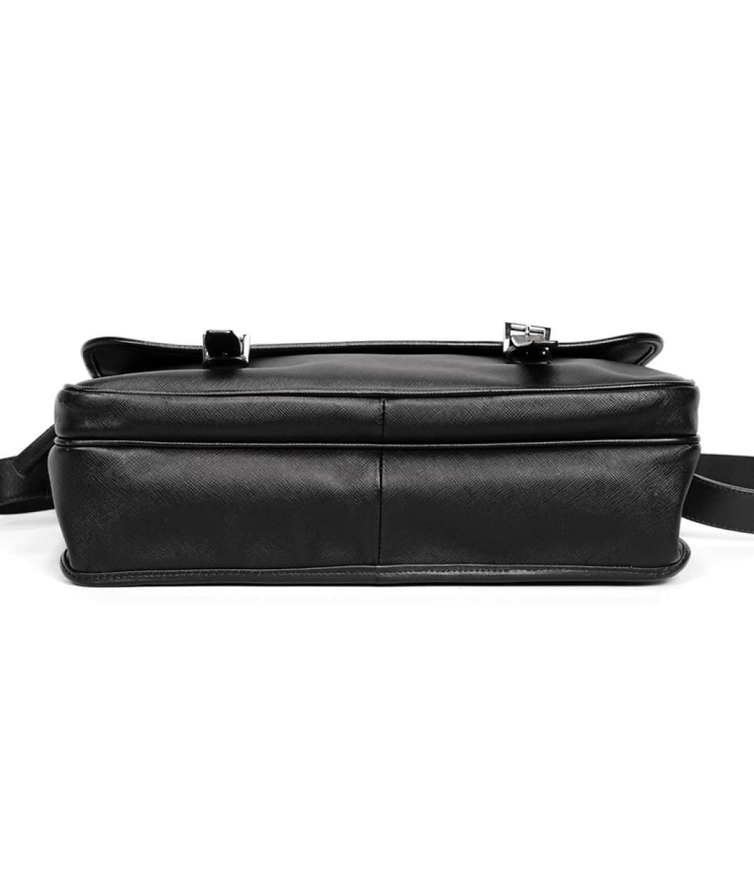 PRADA Черная кожаная сумка на плечо, фото 6