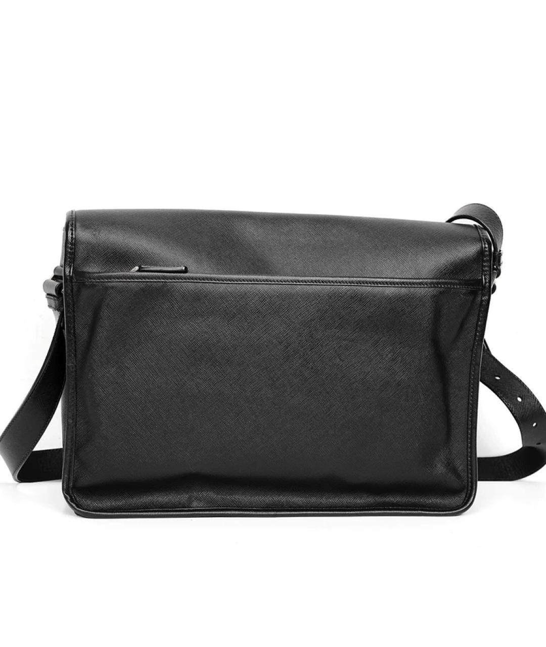 PRADA Черная кожаная сумка на плечо, фото 4