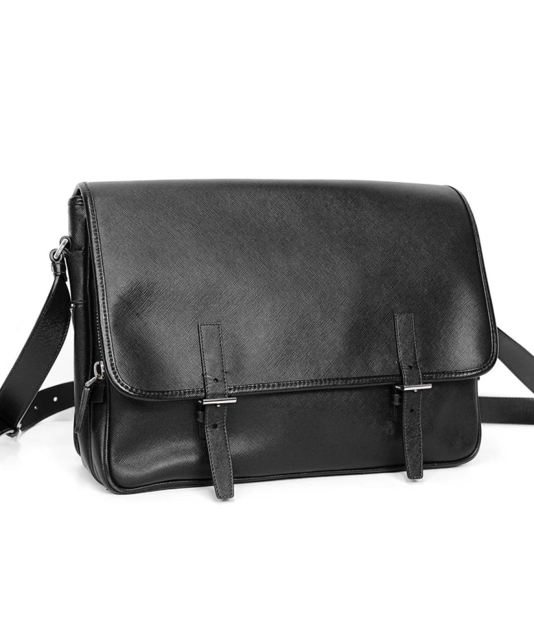 PRADA Черная кожаная сумка на плечо, фото 2