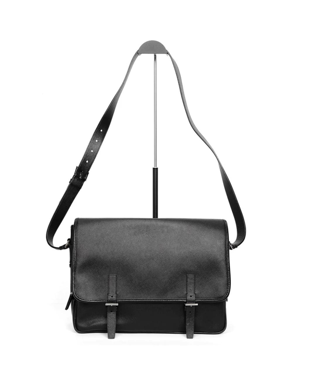 PRADA Черная кожаная сумка на плечо, фото 7