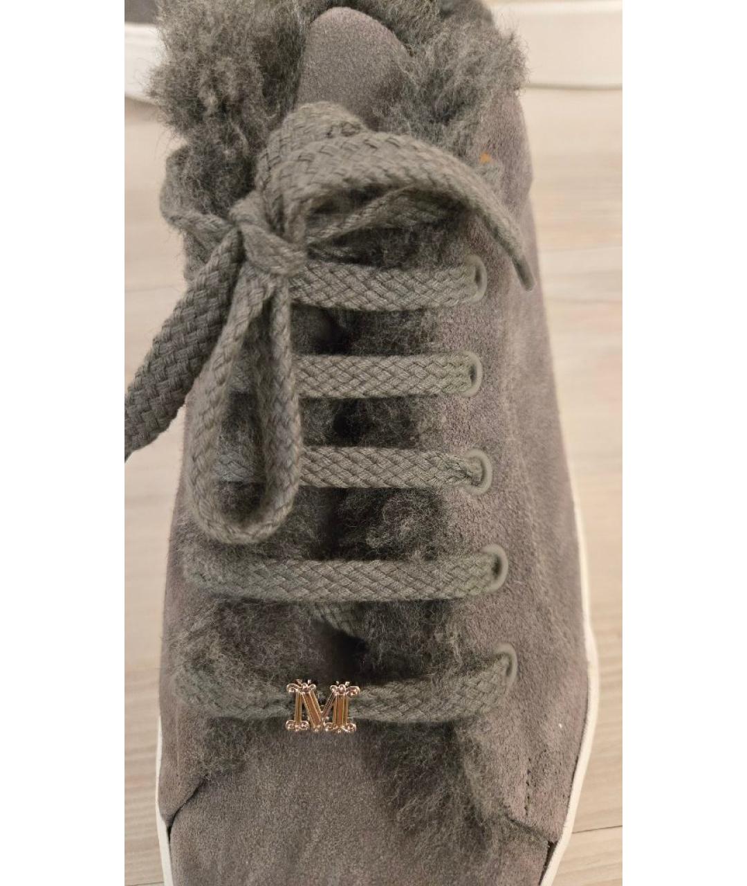 MAX MARA Серые замшевые кеды, фото 6
