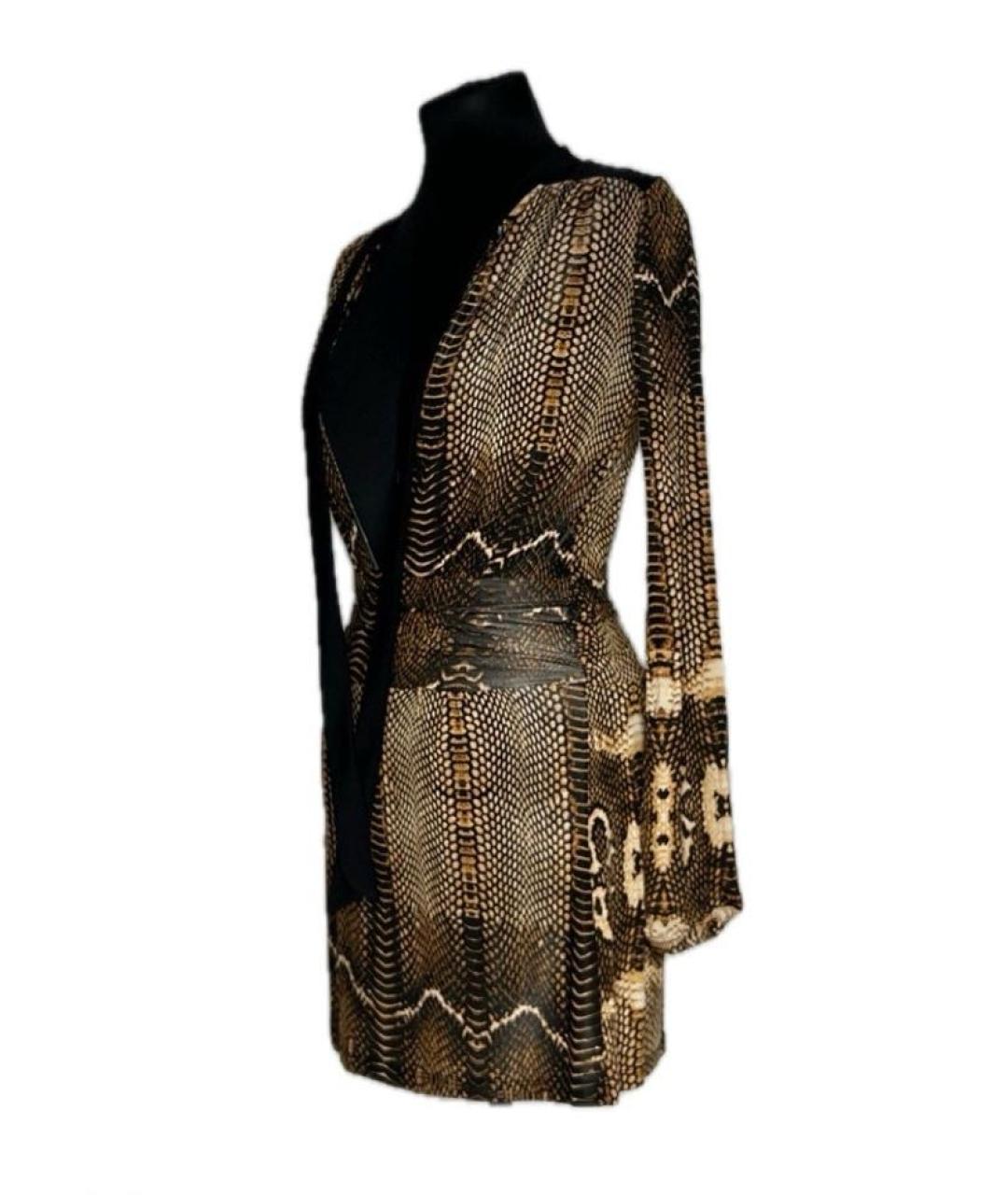 ROBERTO CAVALLI Мульти вискозное коктейльное платье, фото 2