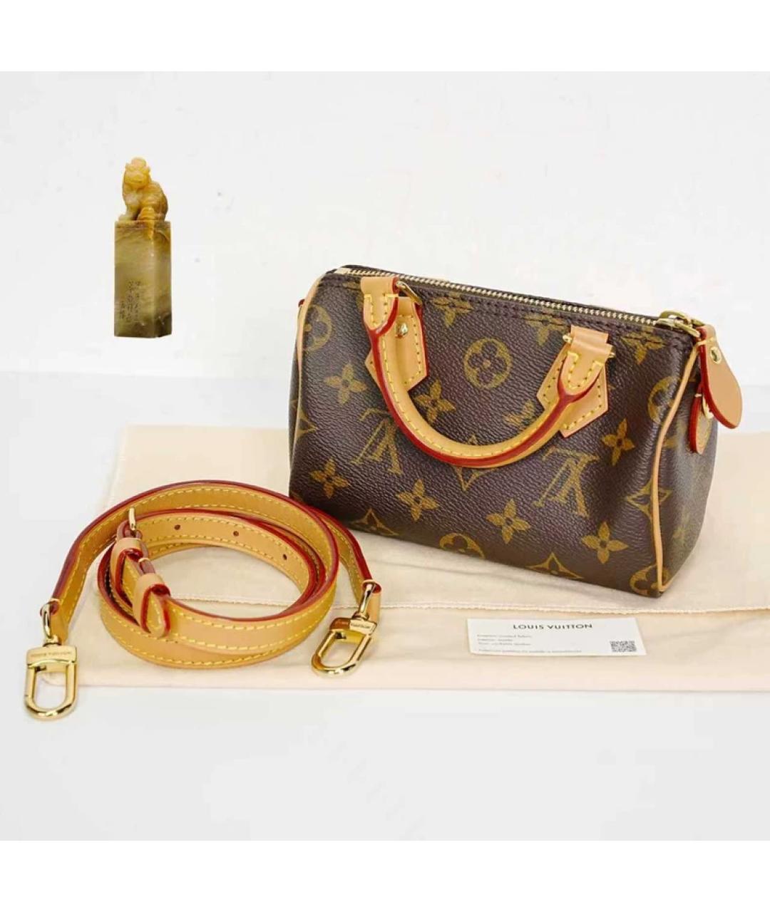 LOUIS VUITTON Коричневая сумка с короткими ручками, фото 9