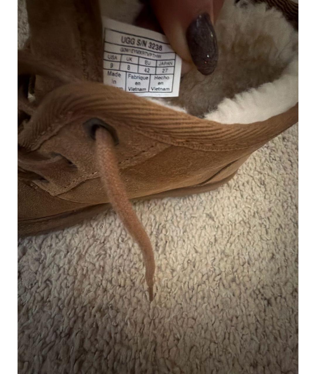 UGG AUSTRALIA Коричневые замшевые высокие ботинки, фото 6