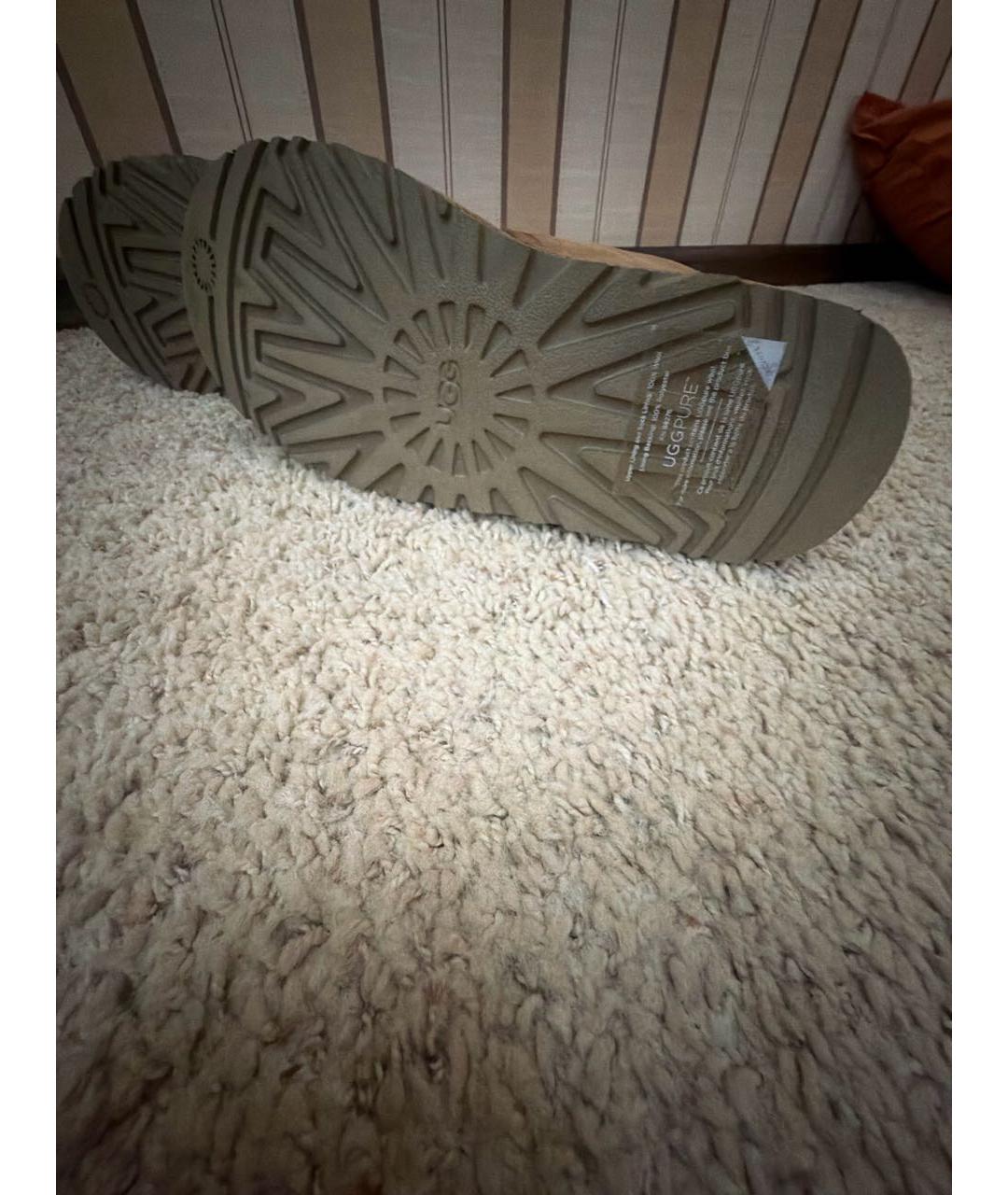 UGG AUSTRALIA Коричневые замшевые высокие ботинки, фото 5