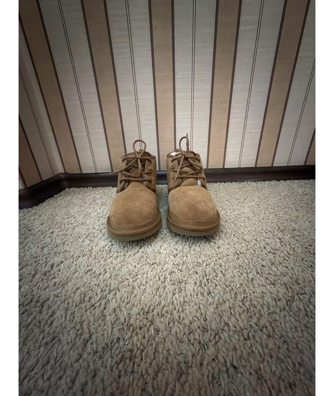 UGG AUSTRALIA Коричневые замшевые высокие ботинки, фото 2