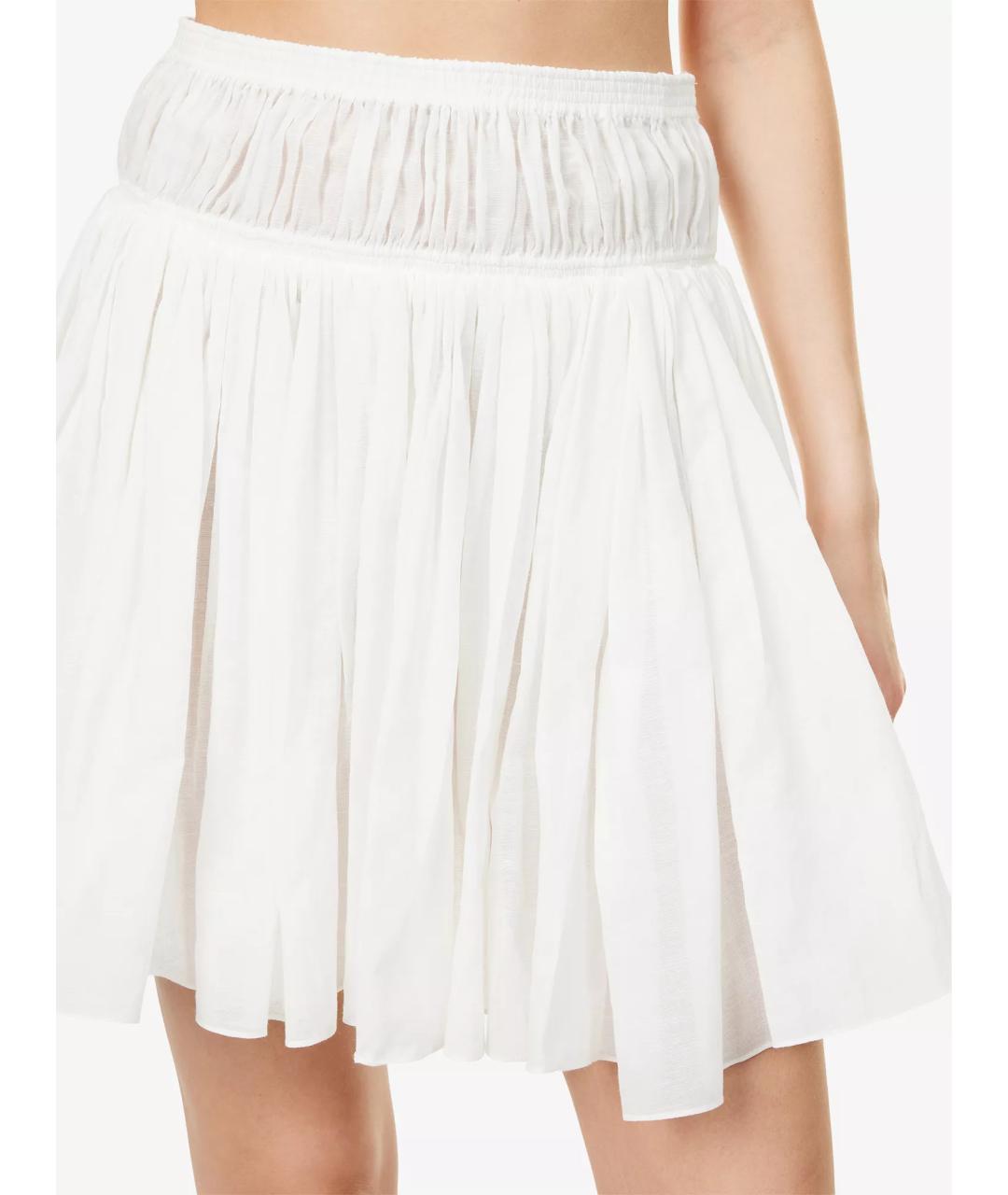 ALAIA Белая хлопковая юбка мини, фото 9