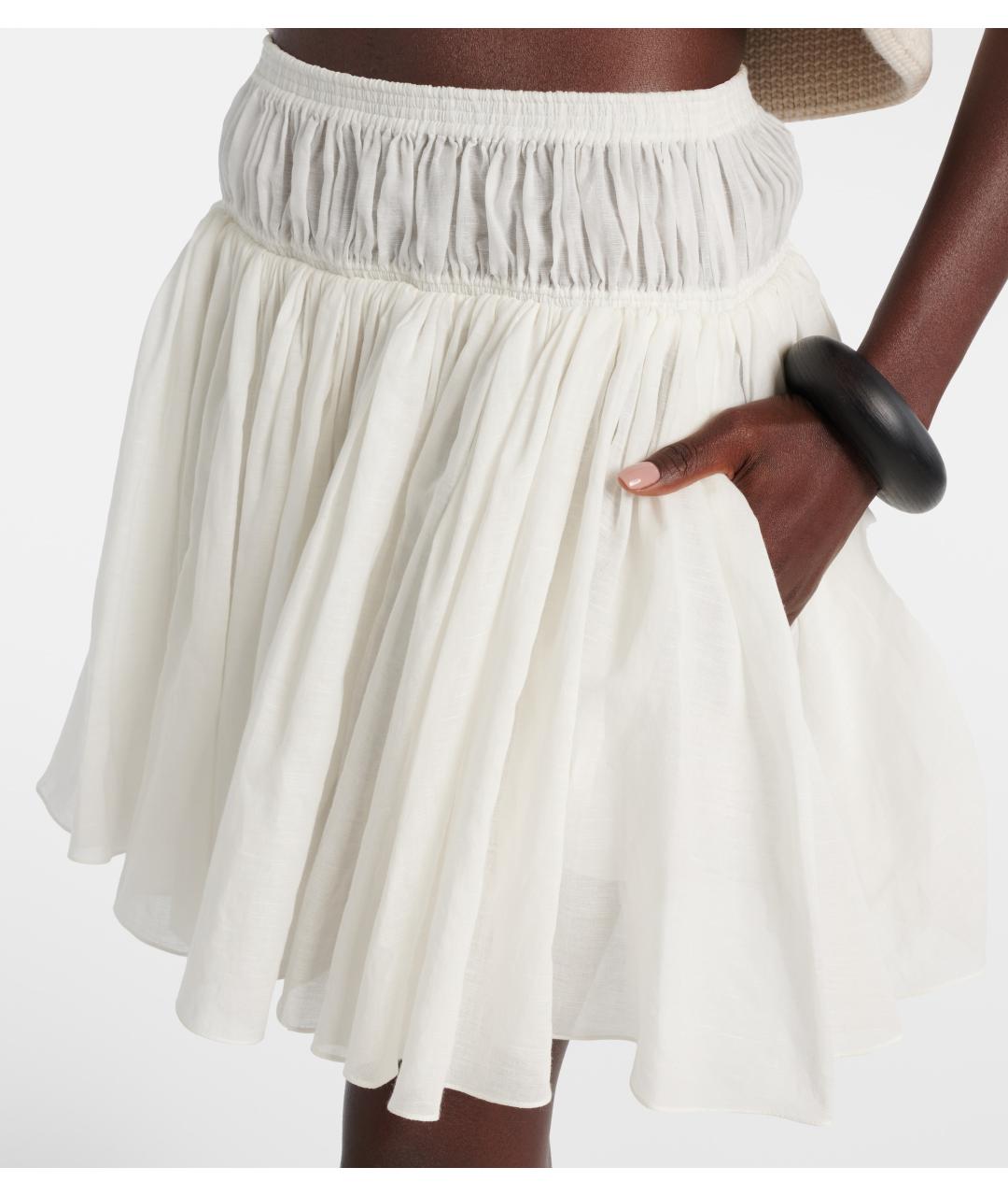 ALAIA Белая хлопковая юбка мини, фото 6