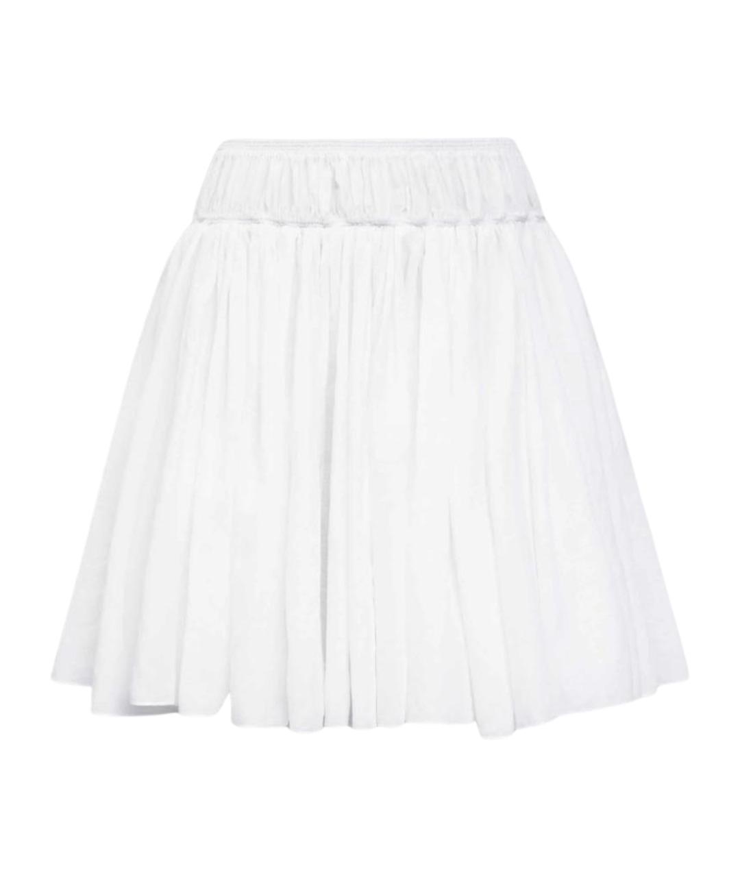 ALAIA Белая хлопковая юбка мини, фото 1