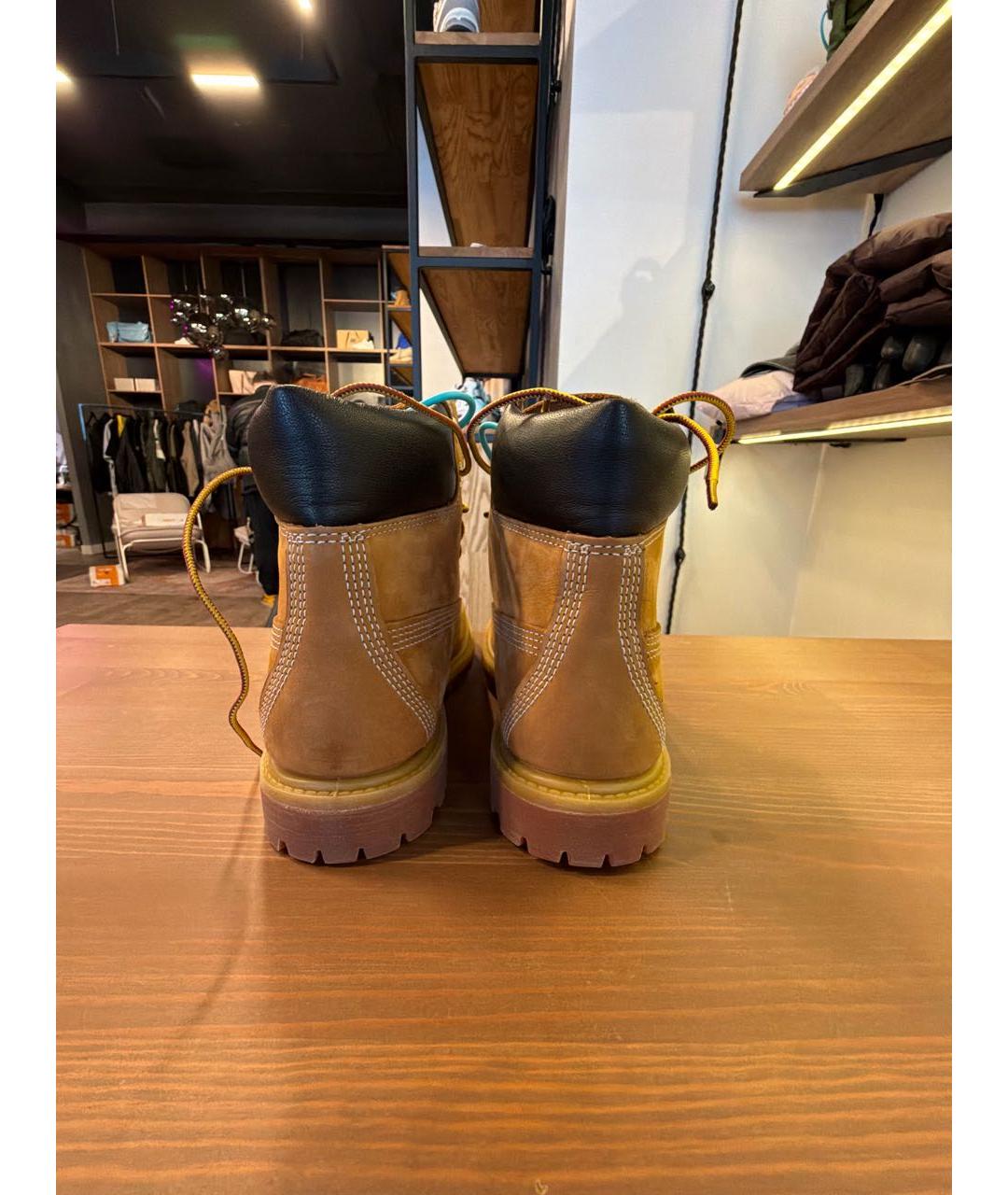 TIMBERLAND Коричневые нубуковые ботинки, фото 4