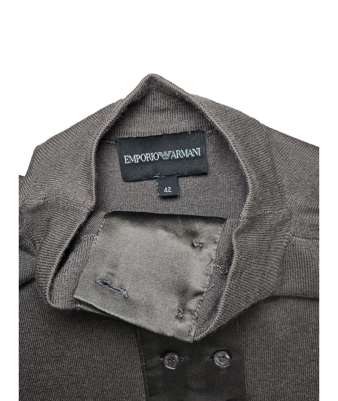 EMPORIO ARMANI Серая кашемировая футболка, фото 4