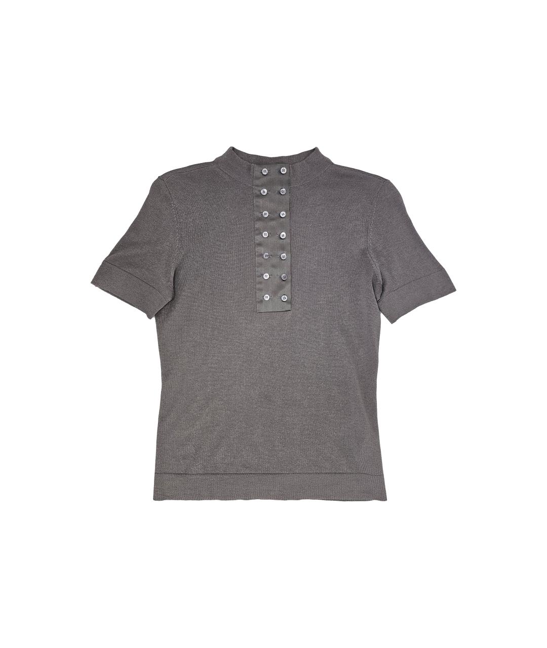 EMPORIO ARMANI Серая кашемировая футболка, фото 2