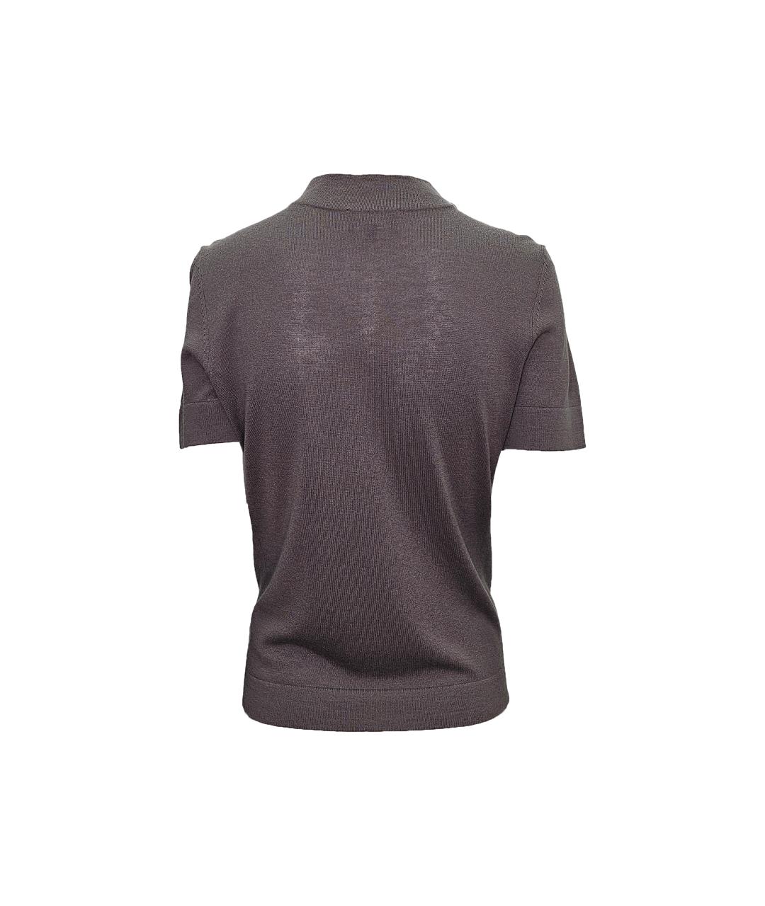EMPORIO ARMANI Серая кашемировая футболка, фото 3