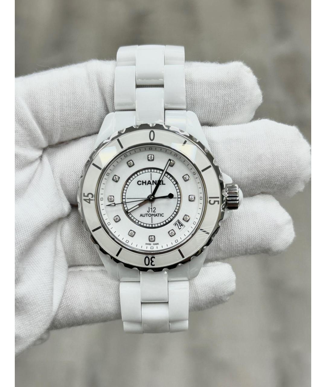 CHANEL Белые керамические часы, фото 4