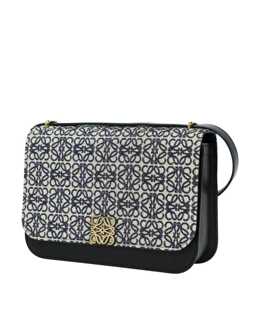 LOEWE Темно-синяя жаккардовая сумка через плечо, фото 1