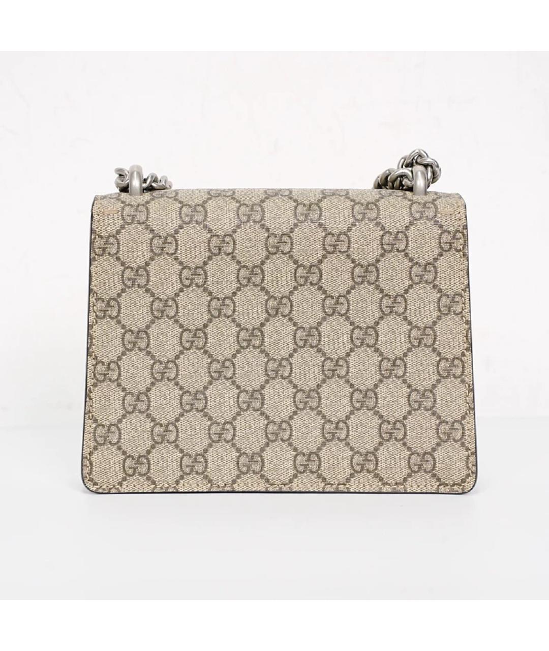 GUCCI Бежевая кожаная сумка через плечо, фото 5