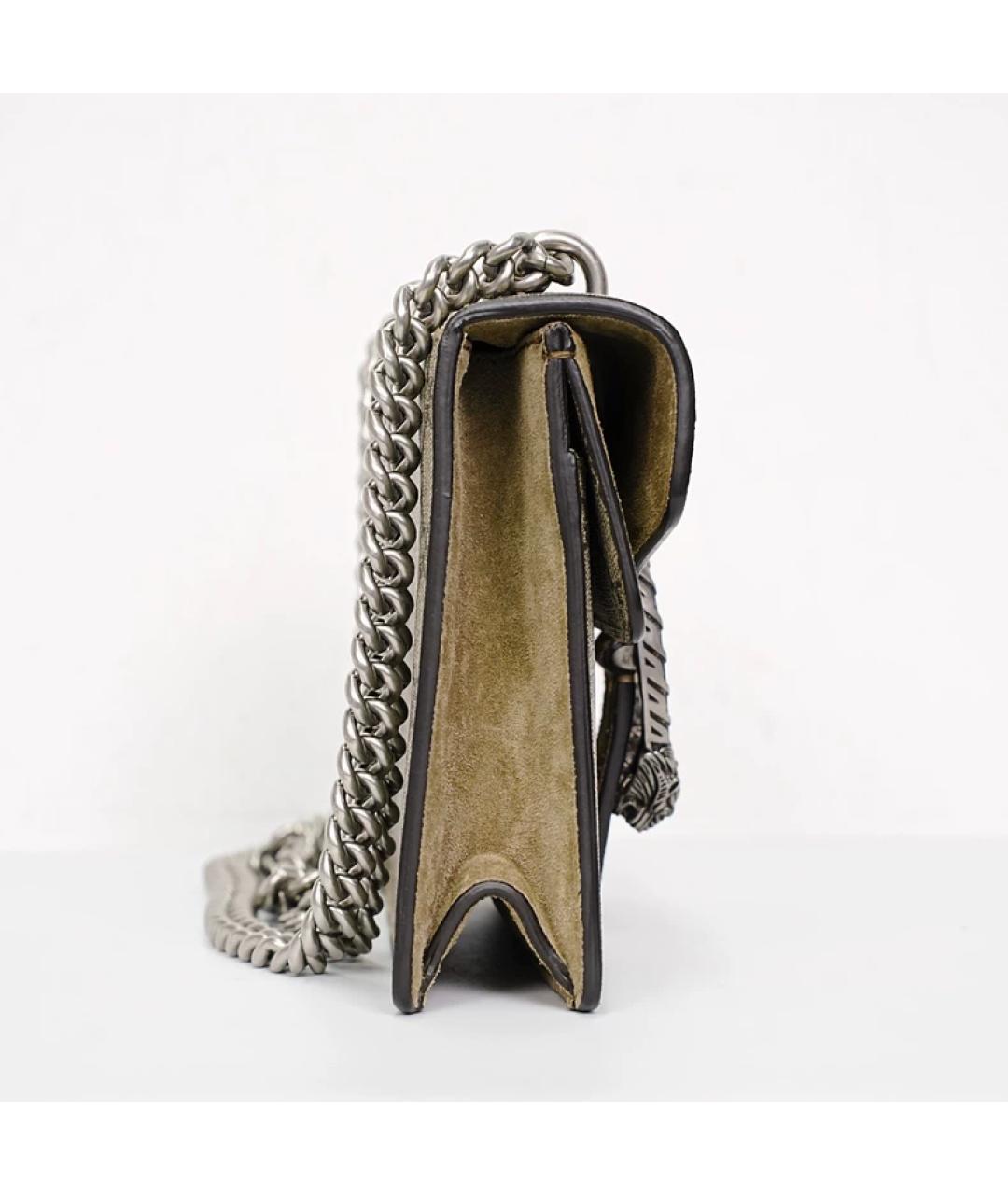 GUCCI Бежевая кожаная сумка через плечо, фото 3