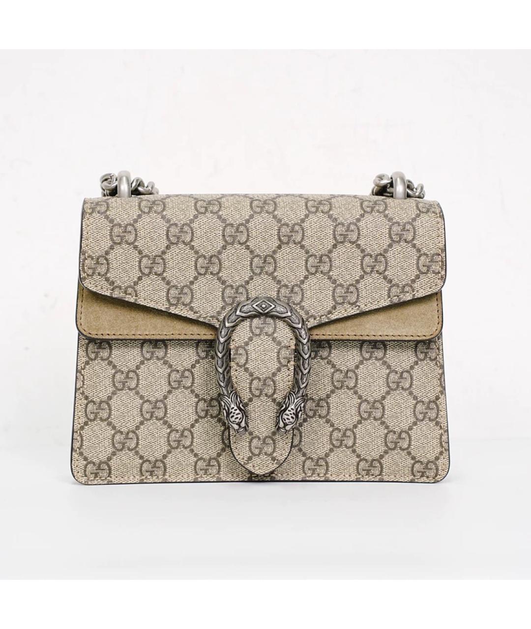 GUCCI Бежевая кожаная сумка через плечо, фото 10