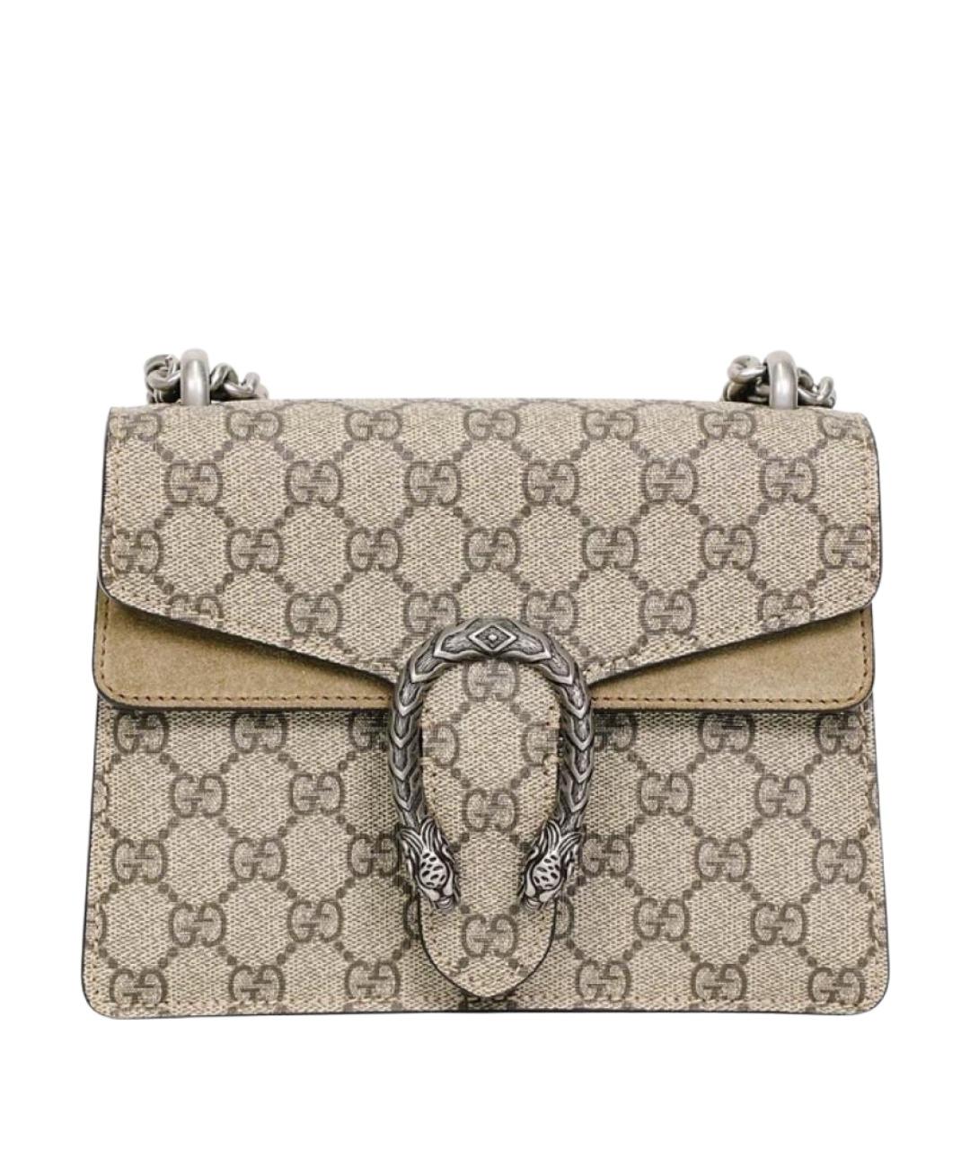 GUCCI Бежевая кожаная сумка через плечо, фото 1