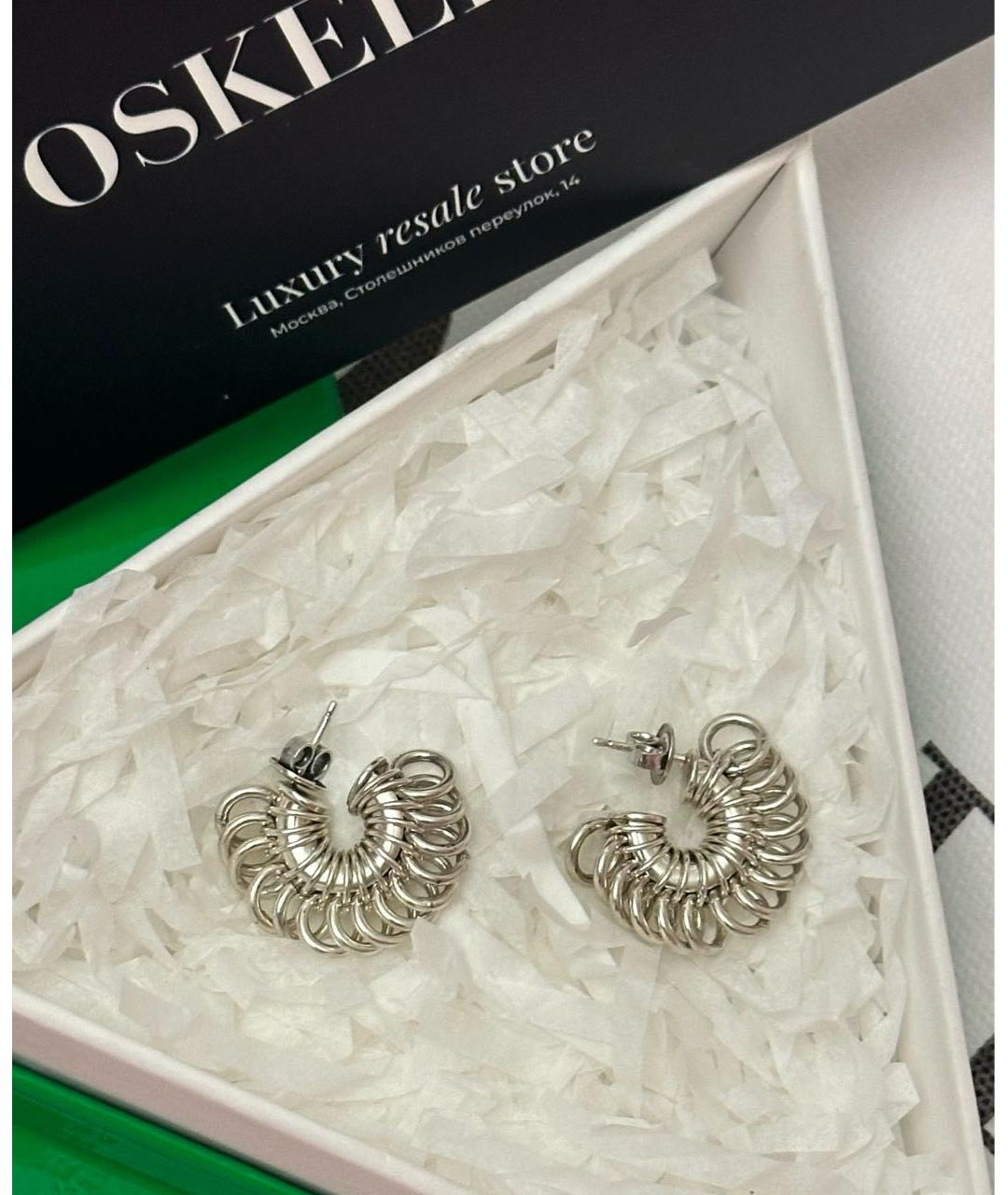 BOTTEGA VENETA Серебряные серебряные серьги, фото 7