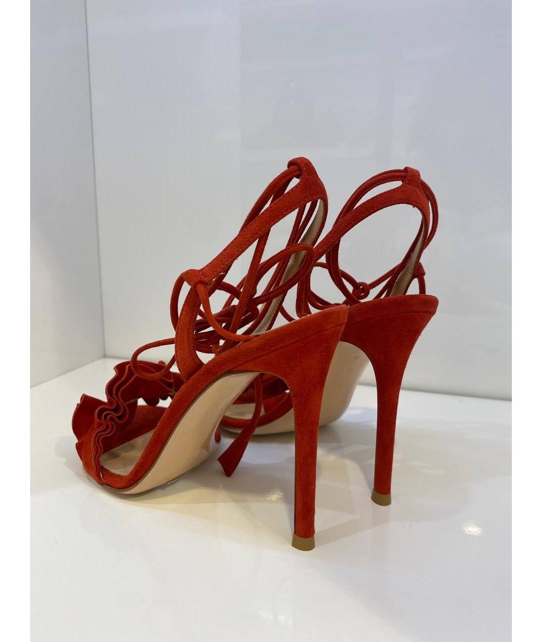 GIANVITO ROSSI Красные босоножки, фото 3