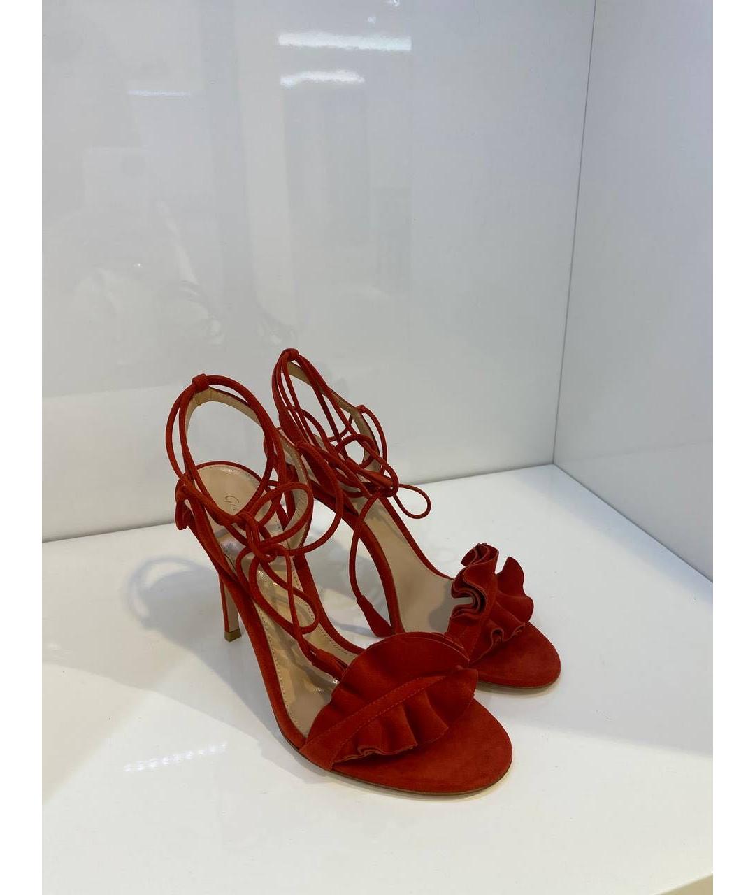 GIANVITO ROSSI Красные босоножки, фото 4