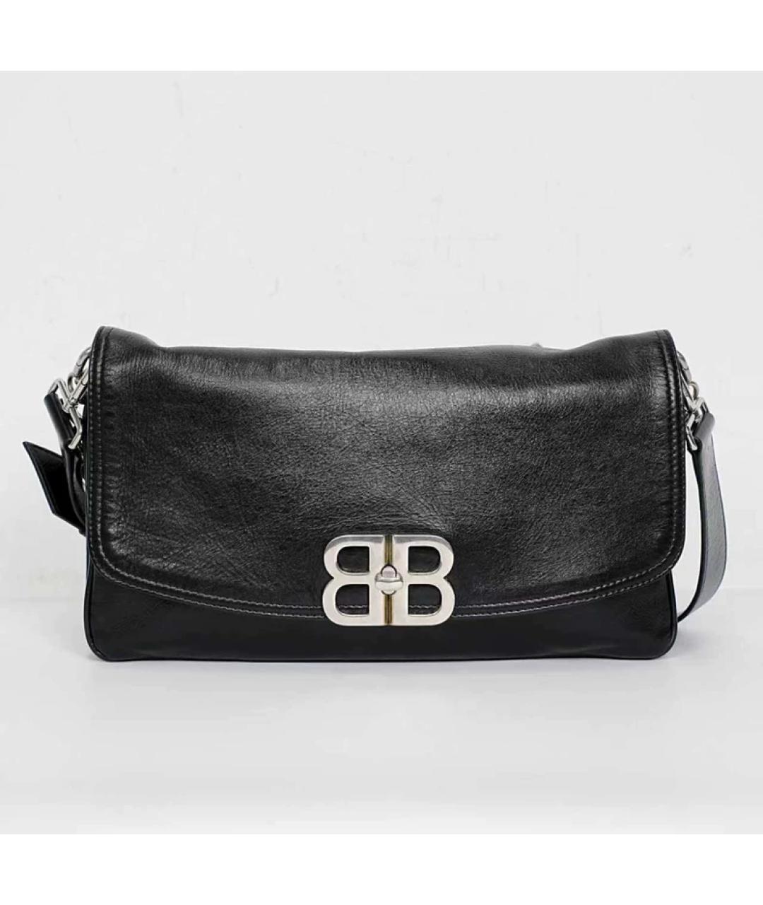 BALENCIAGA Черная кожаная сумка через плечо, фото 10
