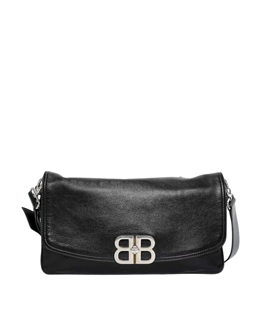 BALENCIAGA Черная кожаная сумка через плечо, фото 1