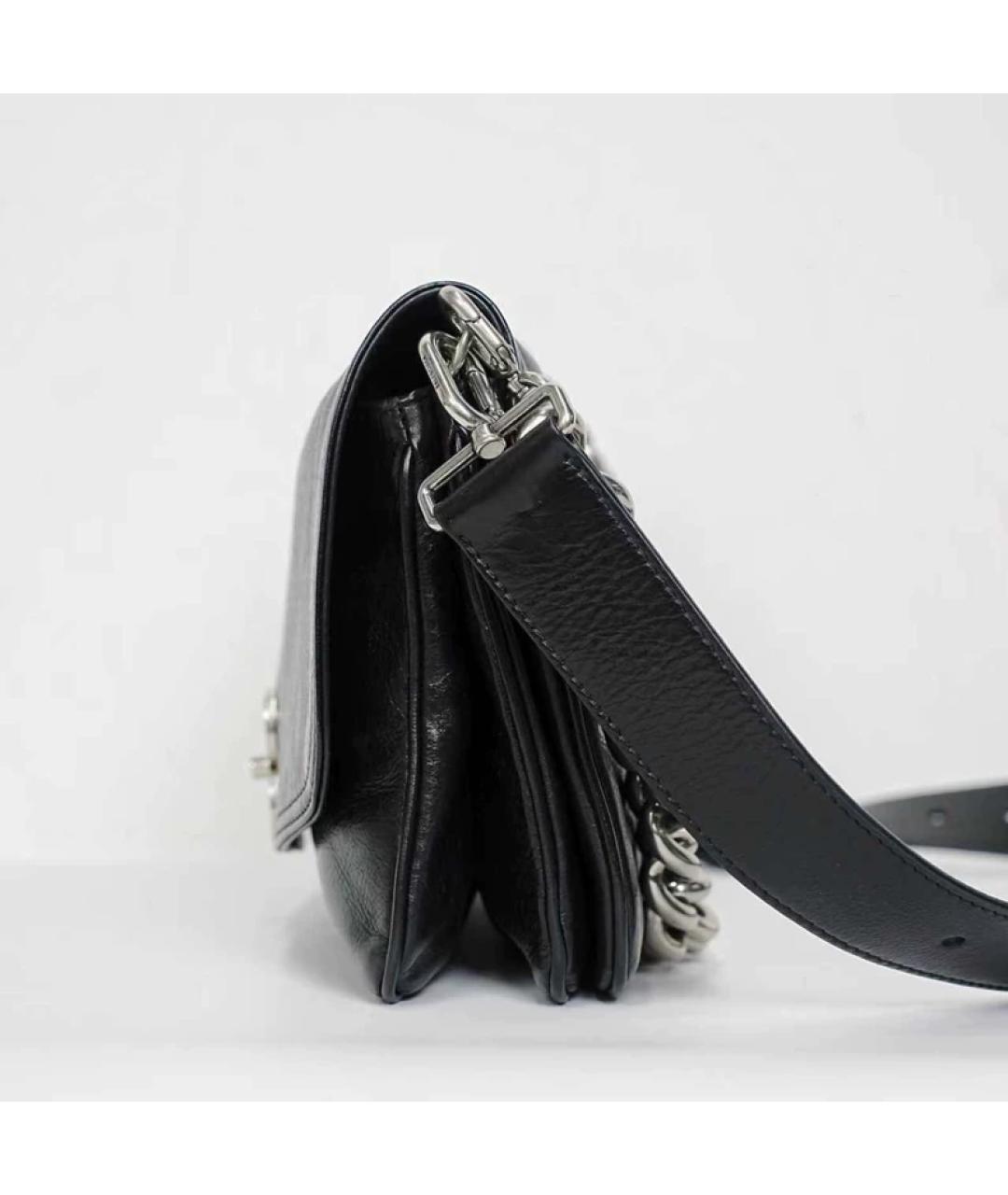 BALENCIAGA Черная кожаная сумка через плечо, фото 3