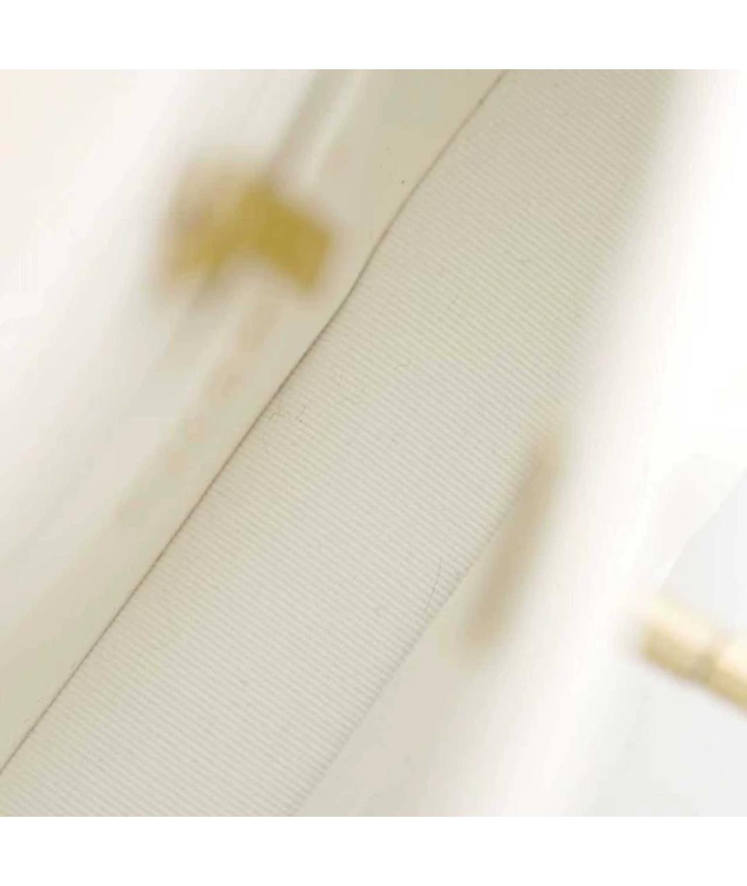 CHANEL Белая кожаная сумка через плечо, фото 8