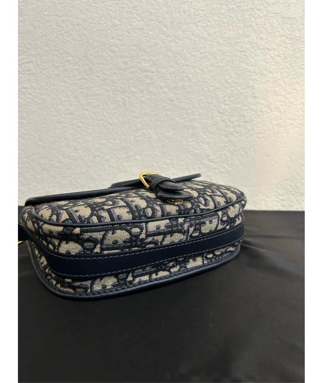 CHRISTIAN DIOR Синяя жаккардовая сумка с короткими ручками, фото 5