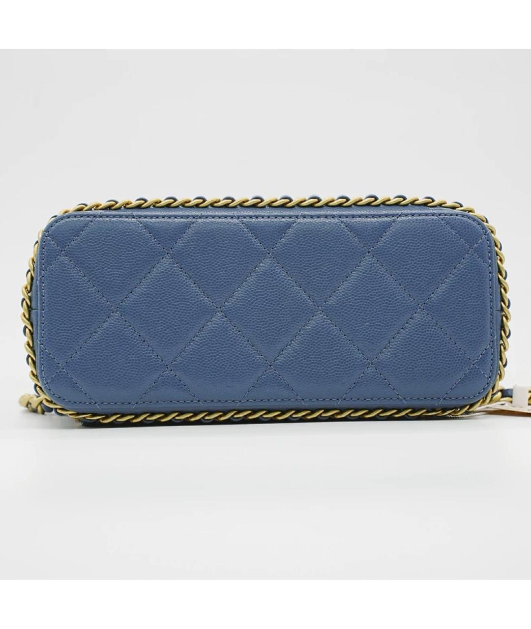 CHANEL Синяя кожаная сумка через плечо, фото 7