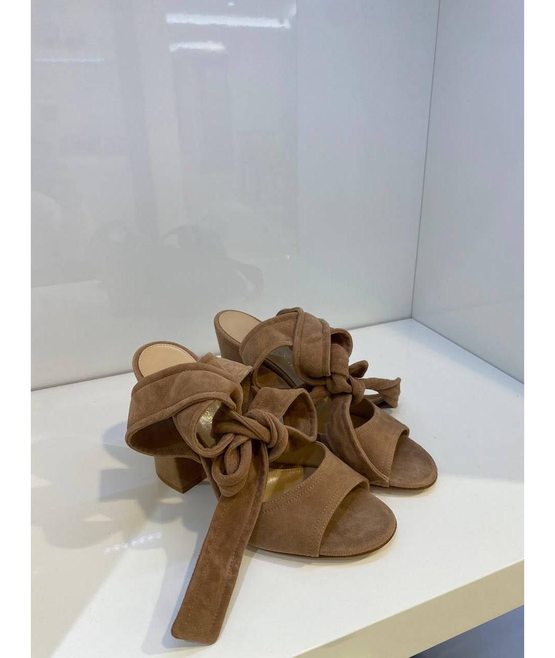 GIANVITO ROSSI Коричневые босоножки, фото 2